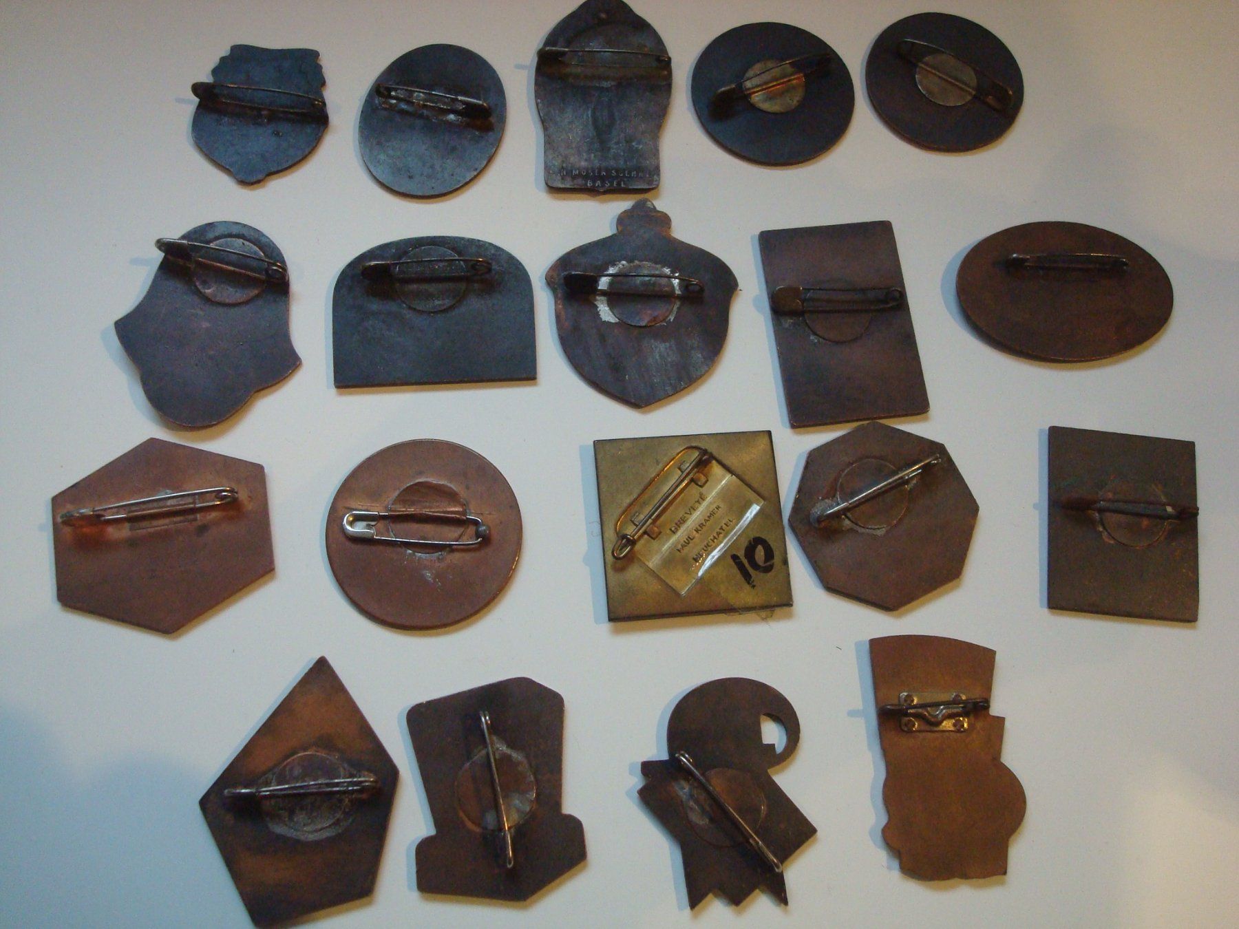 Placchette & Badge: Plaketten Basel 1920 bis 1938  Kupfer – Usato da Riehen venduto da Baerewaegli 1