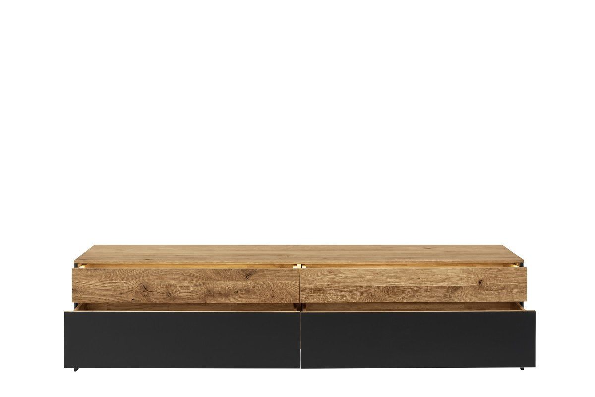 Mobili TV: Lowboard BOSTON Wildeiche massiv 200 cm Glas schwarz – Nuovo e nell'imballaggio originale da Unterentfelden venduto da moebelrufli 2