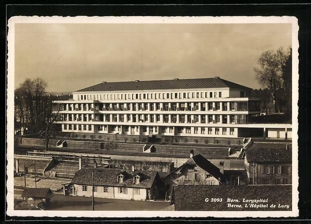 Cartoline postali: AK Bern, Loryspital mit Strassenpartie – Usato da Berlin venduto da bartko-reher