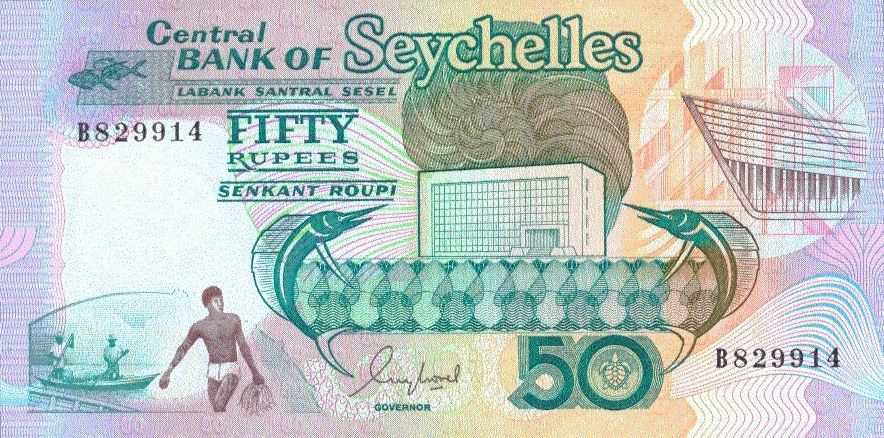 Banconote: Seychellen 50 Rupien 1989 P-34 UNC – Nuovo (secondo la descrizione) da Schliern b. Köniz venduto da pizzitaxi