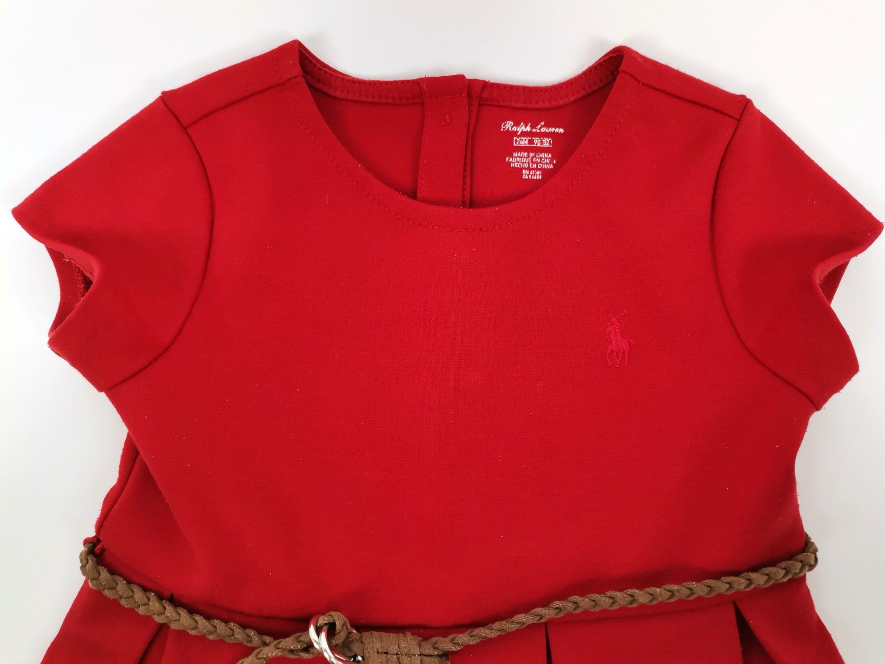 Ralph Lauren Kleider & Röcke: RALPH LAUREN Mädchen Kleid Rot mit Gürtel – Gebraucht aus Schaffhausen von Restwert_SH 2