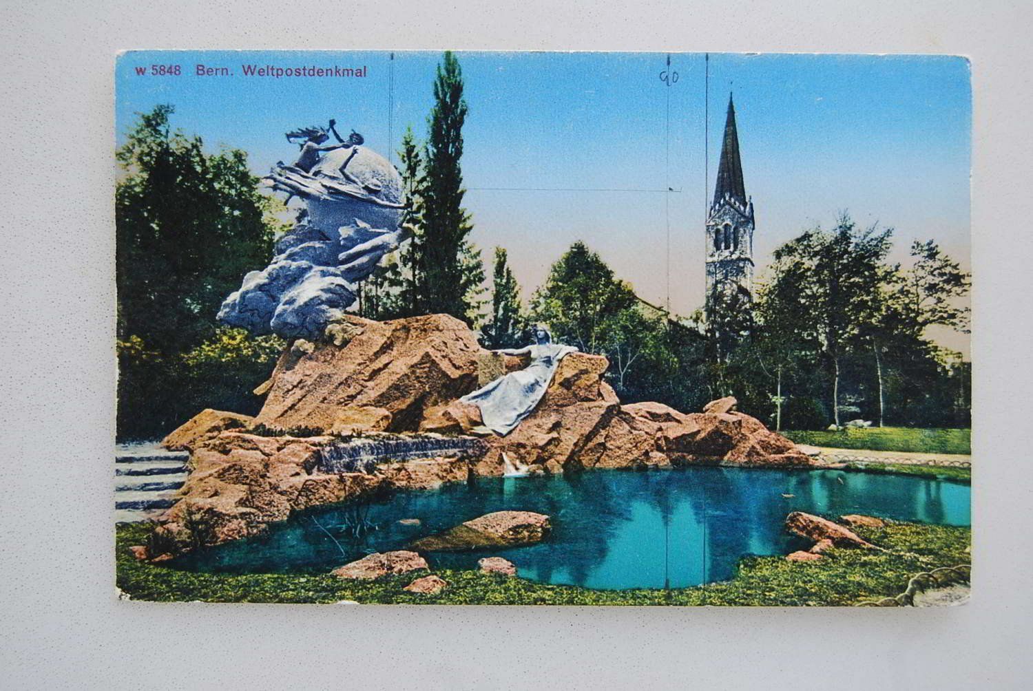 Cartoline postali: AK Bern, Weltpostdenkmal – Usato da Rüfenacht BE venduto da Toro06