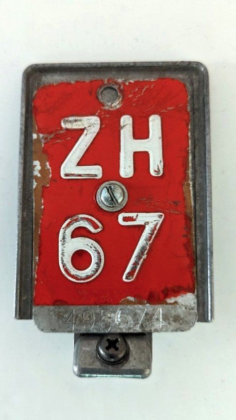 Pezzi di ricambio: Velonummer 1967 mit Halterung. – Usato da Uetikon am See venduto da Tomarrani 2