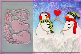 Schneemann - Stanzschablone