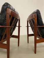 2x Teak Sessel Easy Chair by Grete Jalk Leder Denmark 60s