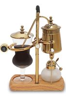 Kaffeemaschine Belgien royal, neuwertig, gold-braun