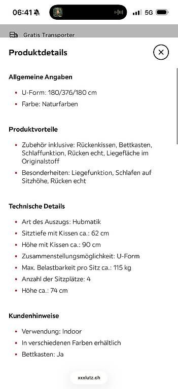 Divani: Grosses Cord-Sofa, beige, neuwertig – Usato da Würenlingen venduto da lagoe 3