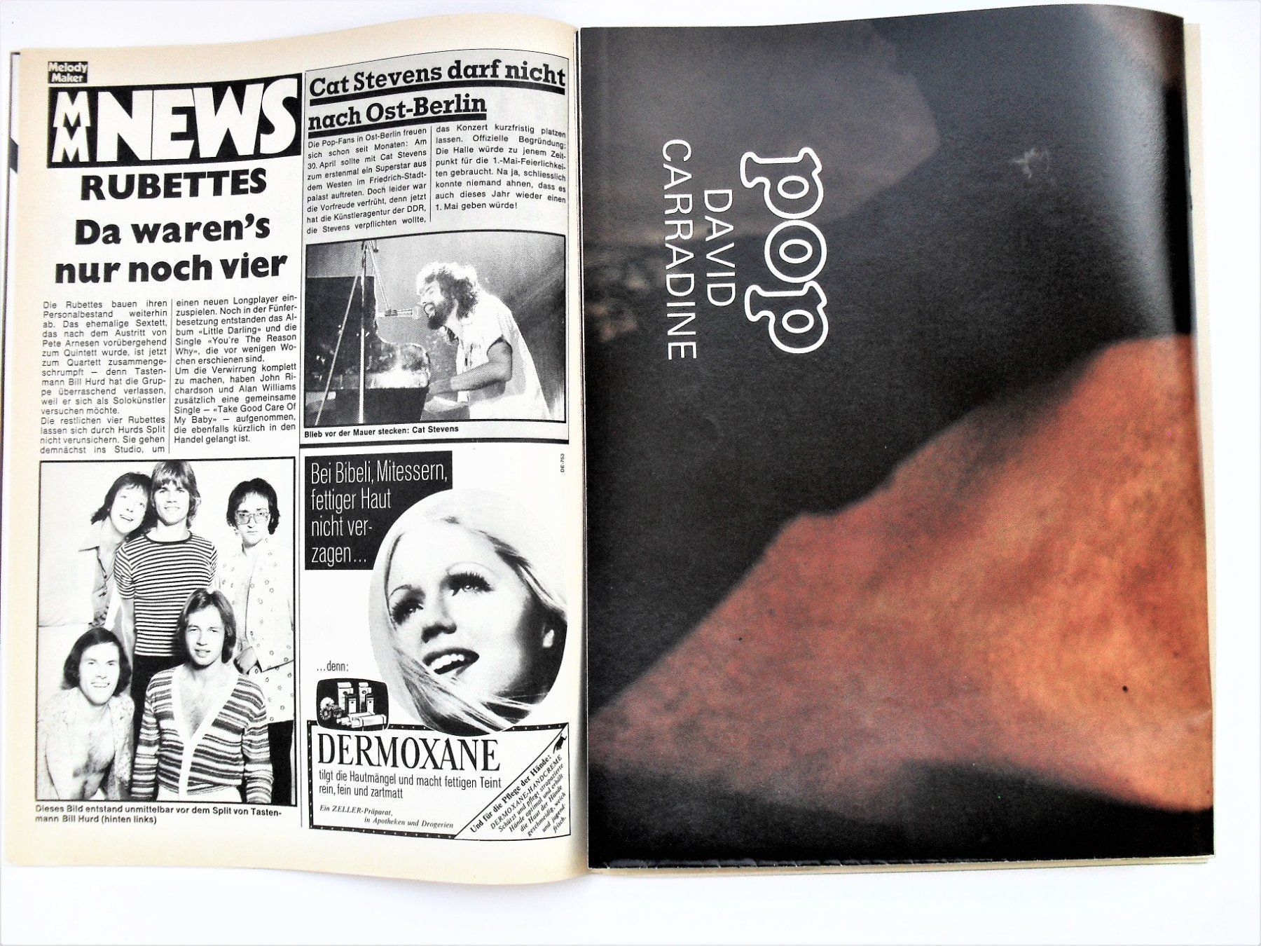 Riviste & Magazine: POP Heft 1976 mit POSTER (2) - DAVID CARRADINE - HELLO – Nuovo (secondo la descrizione) da Zürich venduto da erfreut01 8