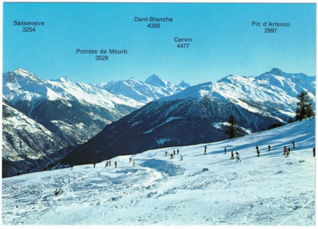 Ansichtskarten: Thyon-les Collons - Piste – Gebraucht aus Binningen von Mountainrider