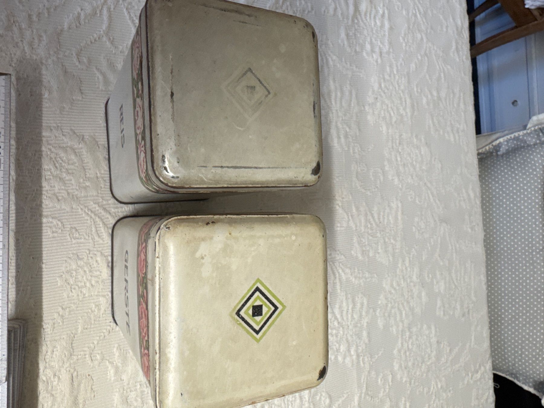 Contenitori & Simili: 2 antike Blechdosen shabby Reis&Gerste – Usato da Gams venduto da ver_n7n9 2