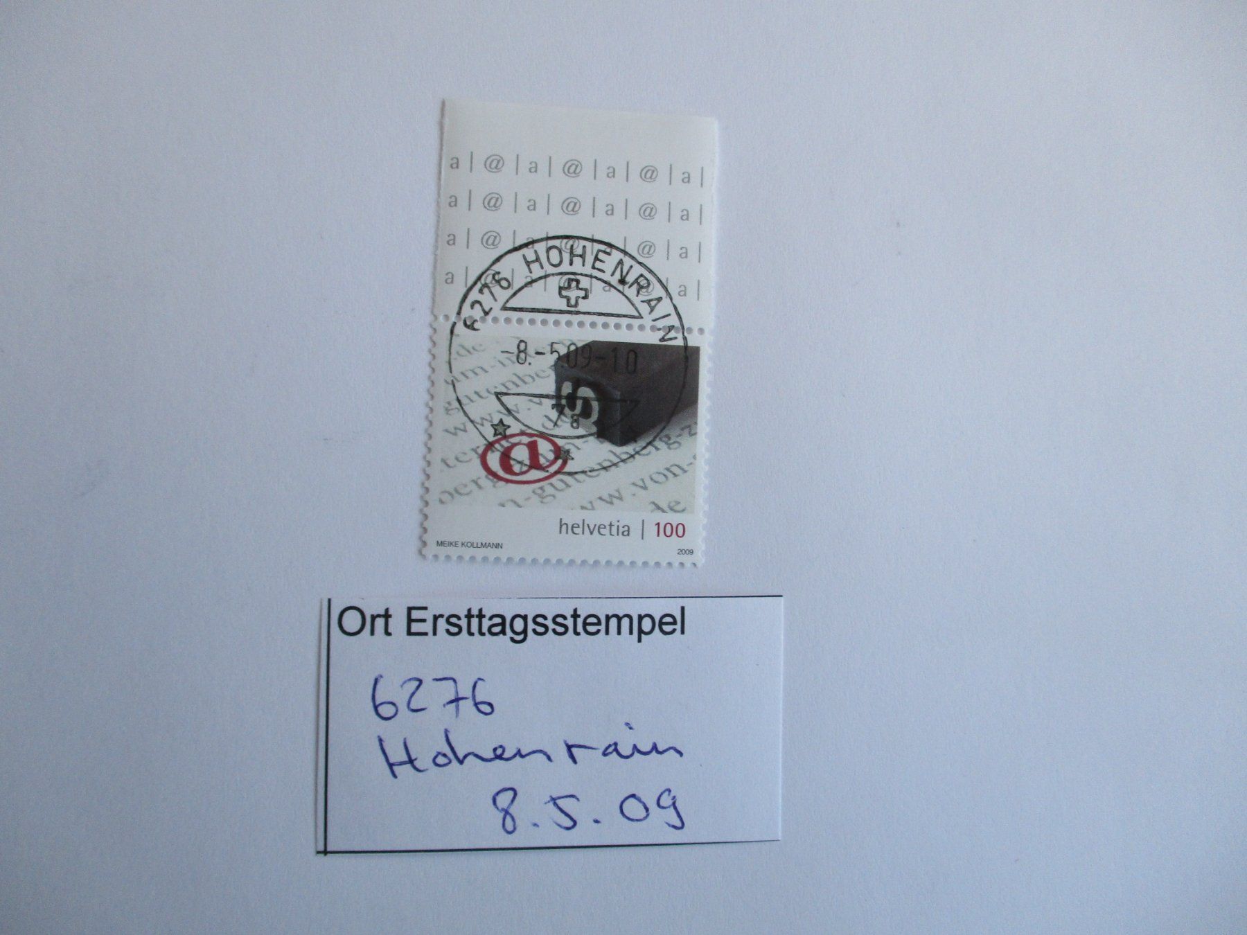 Alle Briefmarken: Voll Ort Ersttagsstempel 6276 Hohenrain – Gebraucht aus Langnau b. Reiden von Aktuell88