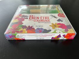 Coffret coloriage adultes – 100 pages + crayons – neuf