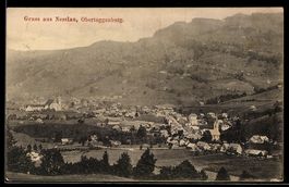 AK Nesslau /Obertoggenburg, Ortsansicht mit Kirche