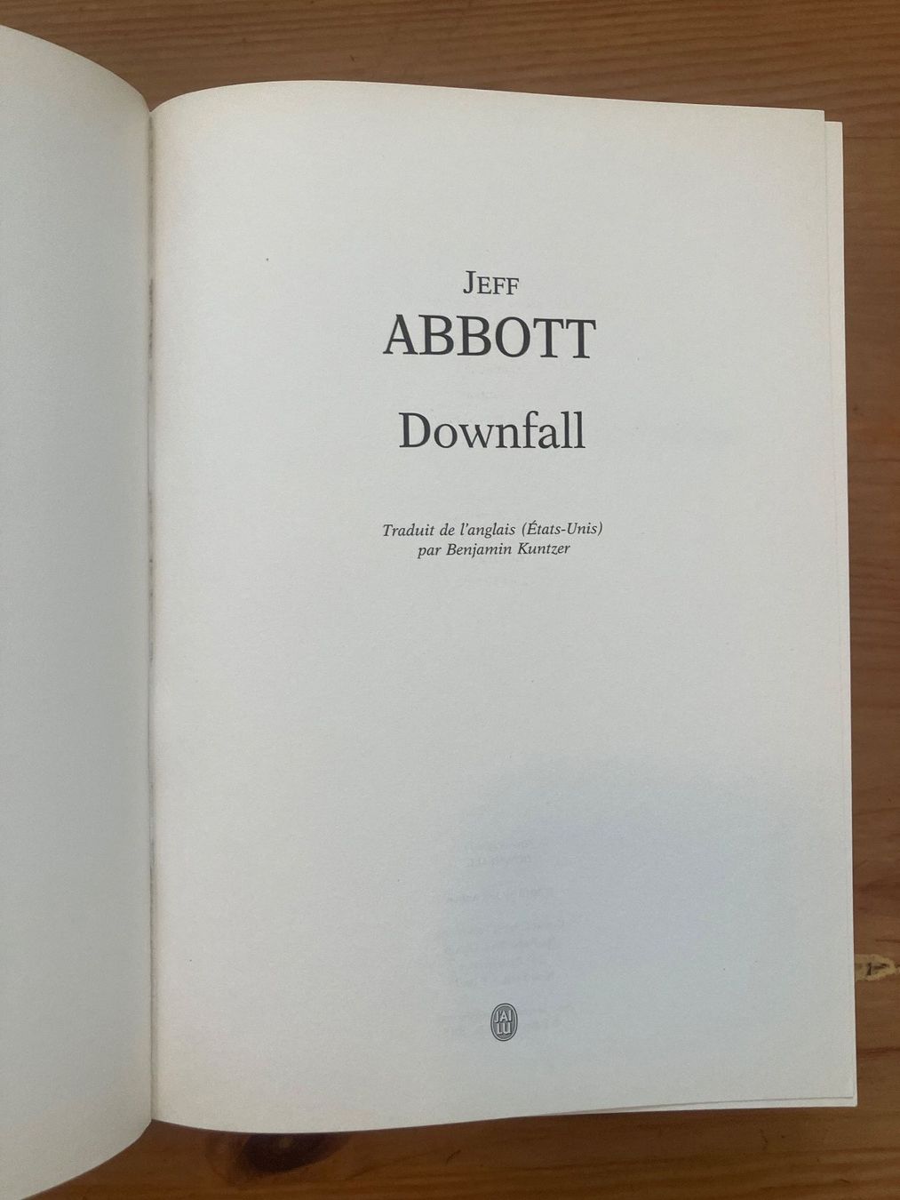 Livres: Downfall (Jeff Abbot) – D'occasion à Meyrin par Julien333 1