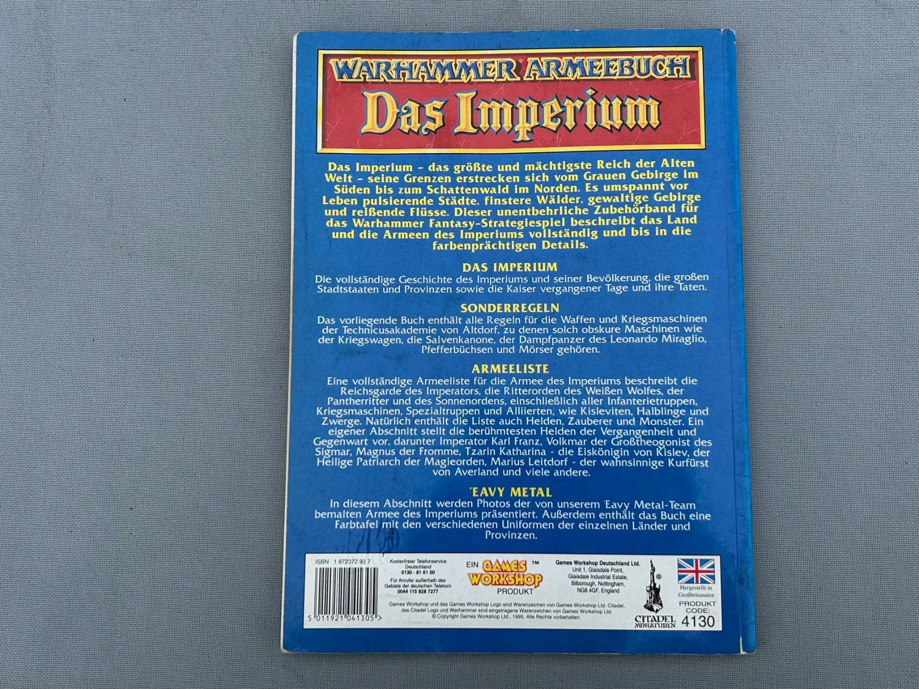Bücher: Warhammer - Armeebuch Imperium - 4. Edition - Deutsch – Gebraucht aus Biberstein von Lou13lou 1