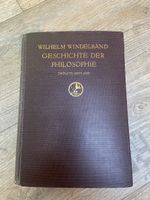 Lehrbuch Geschichte der Philosophie Windelband 1928
