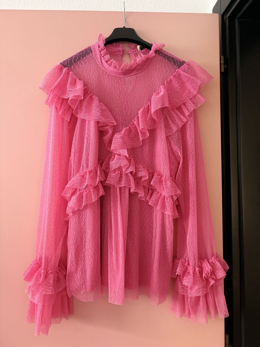 Camicette: Camicia rosa volant premaman  – Usato da S. Antonino venduto da FedeKikka88 1