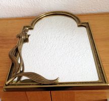 neuer Wandspiegel aus massivem Messing 46 x 32 cm