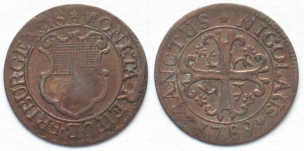 Tutti le monete: FREIBURG Halbbatzen 1789 Billon fast vz! – Usato da Riehen venduto da sesambestcoins2004
