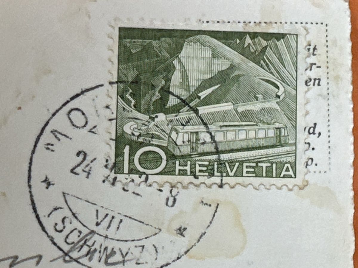 Ansichtskarten: Alte Ansichtskarte Morschach, Vierwaldstättersee, 1952 – Gebraucht aus Zürich von Chaeffeler 2