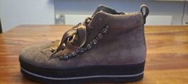 Maripe Schuh grau Grösse 38.5 mit Strass Steinen