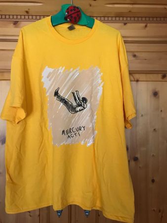 UNISEX T-SHIRT IMAGINE DRAGONS -MERCURY TOUR-GELB-GRÖSSE 3XL