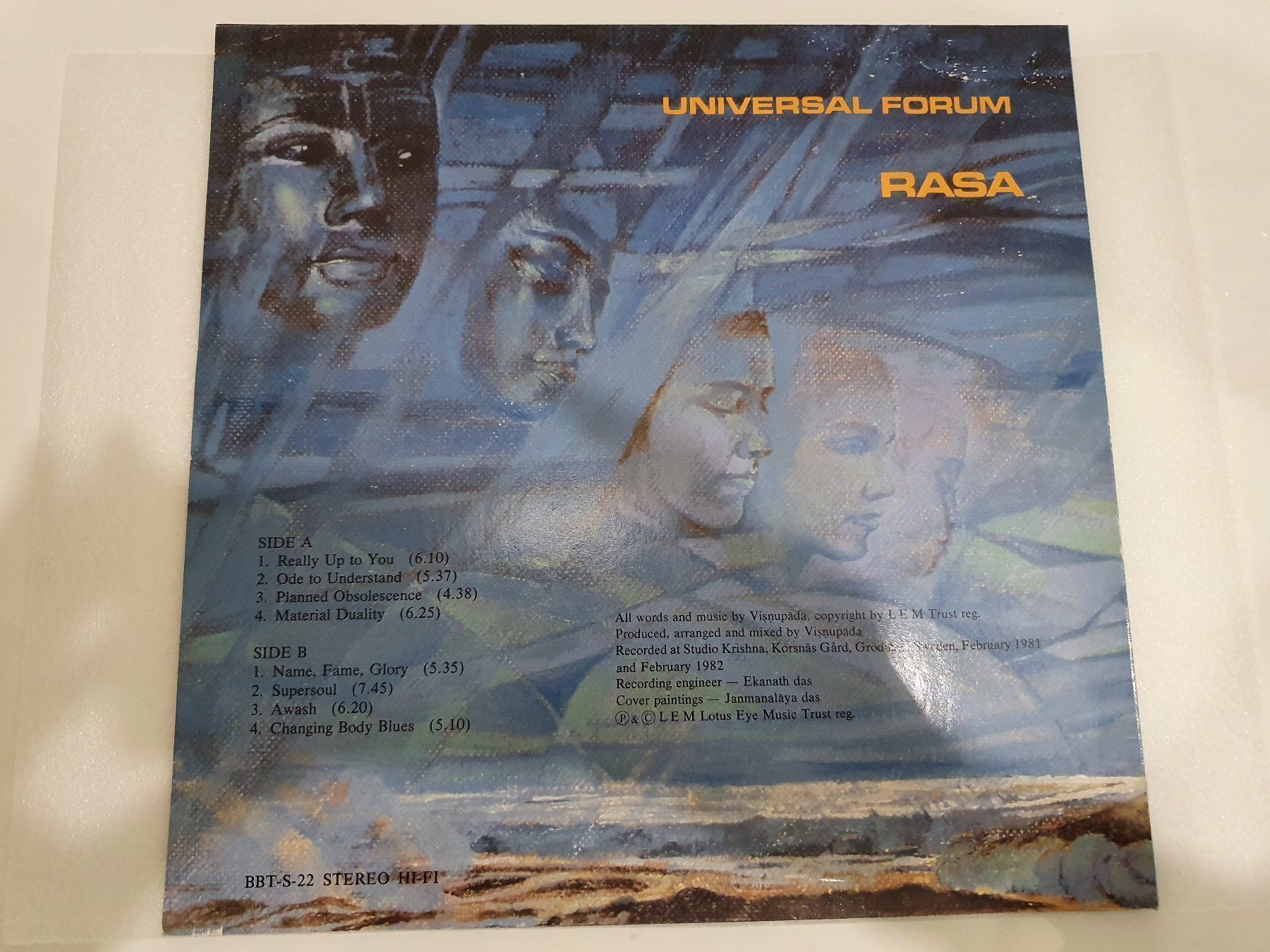 Dischi in vinile: Rasa - Universal Forum ( LP, Rock ) – Usato da Uster venduto da Vinyl-Leidenschaft 1
