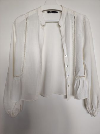 Zara Bluse, creme-weiss, Gr. S, Top Zustand!
