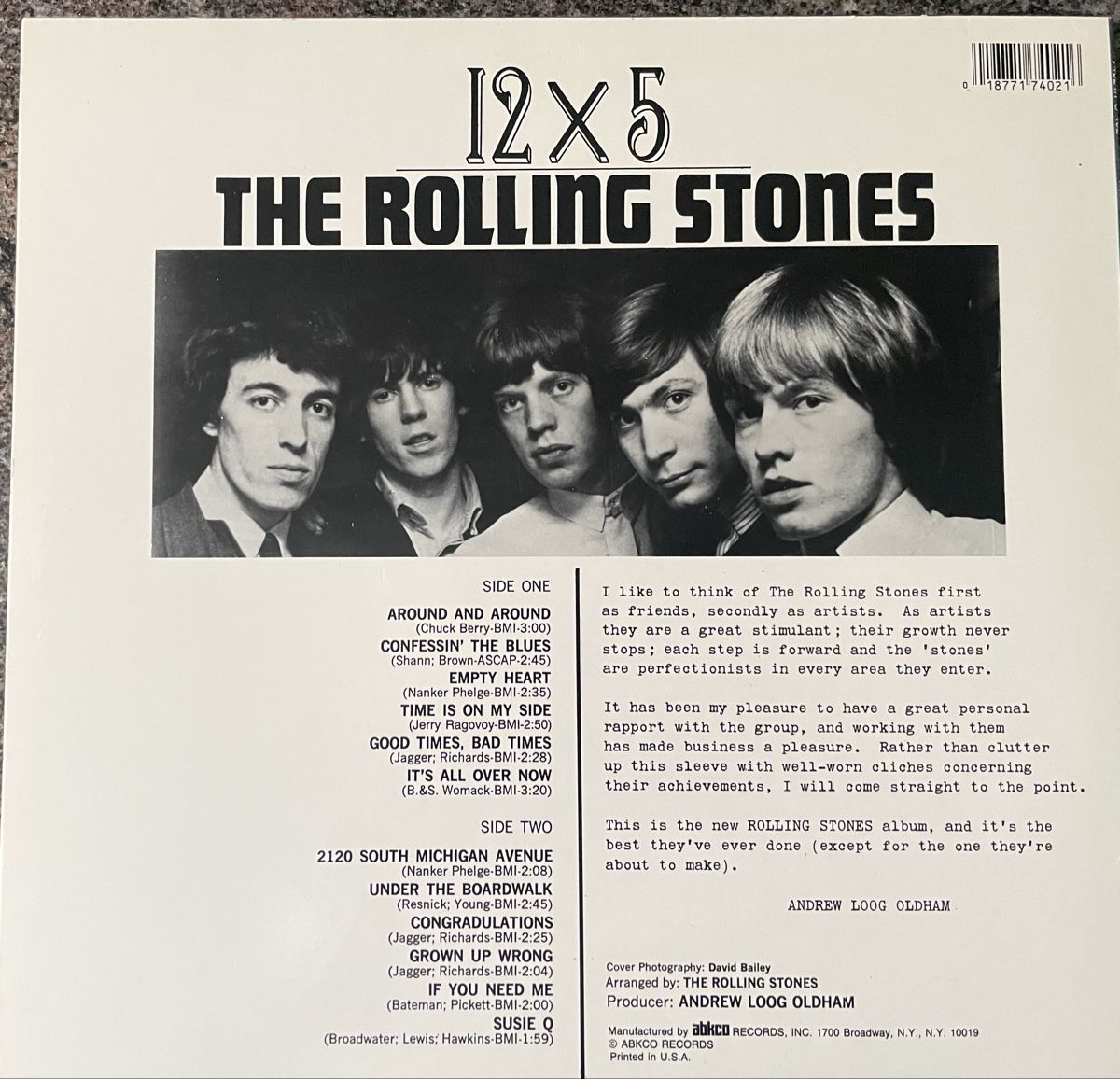 Dischi in vinile: Rolling Stones - 12x5 - Vinyl LP  – Usato da Olten venduto da Bluespapst 1