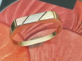 Toller 3 farbiger Goldring aus 18 Karat