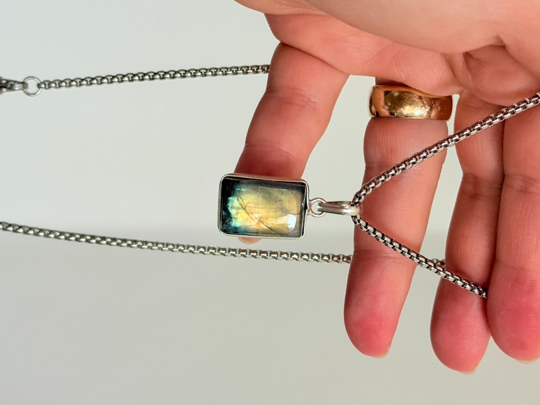 Catenine: Fashionable labradorite necklace – Nuovo e nell'imballaggio originale da Genève venduto da AGBERG 5