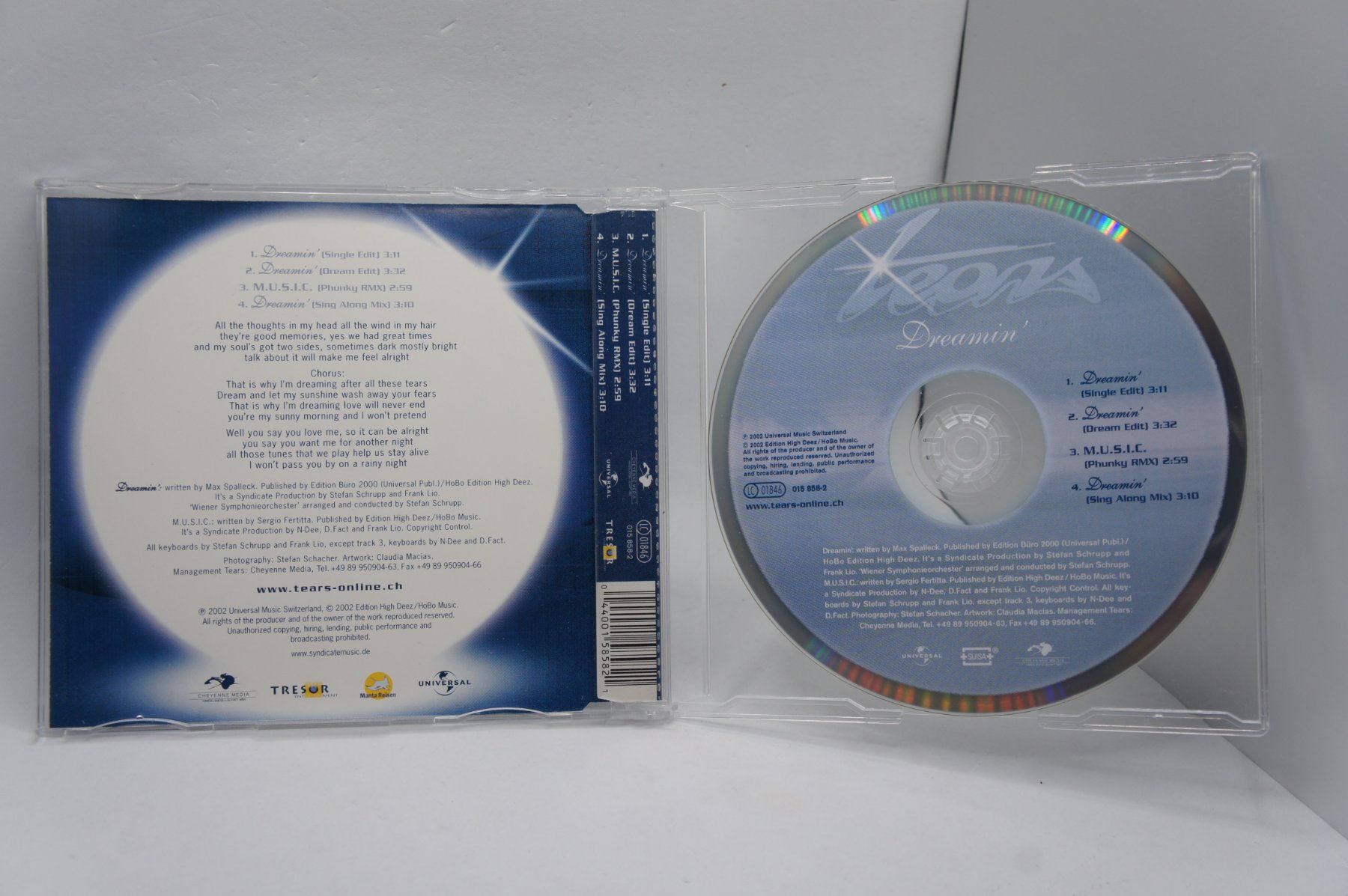 CDs: rare Maxi Single TEARS : Dreamin' – Gebraucht aus Ernetschwil von luisvonerni 1
