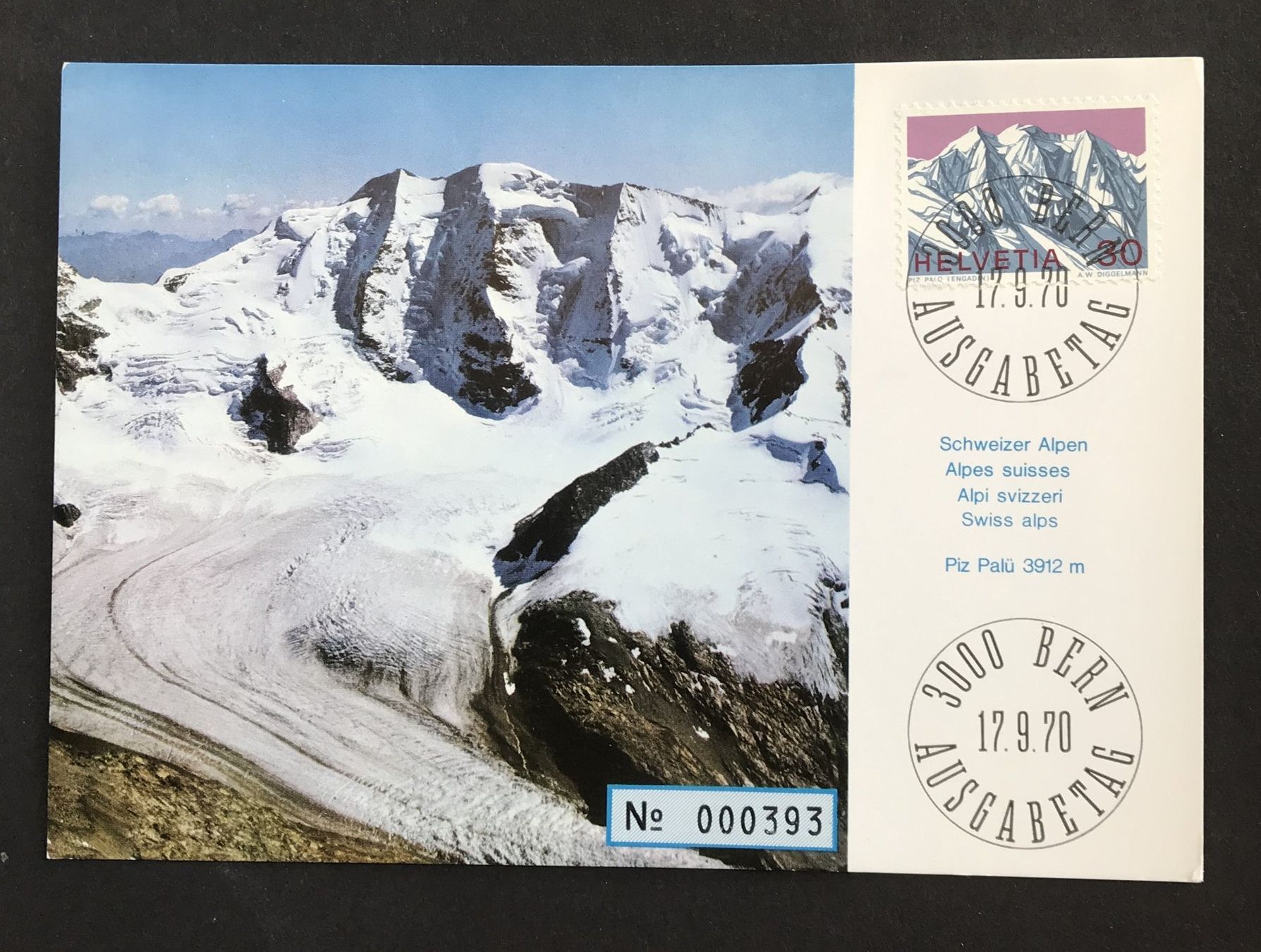 Tutti i francobolli: SCHWEIZER ALPEN NR.000393 – Usato da Ostermundigen venduto da Wyatt-Earp