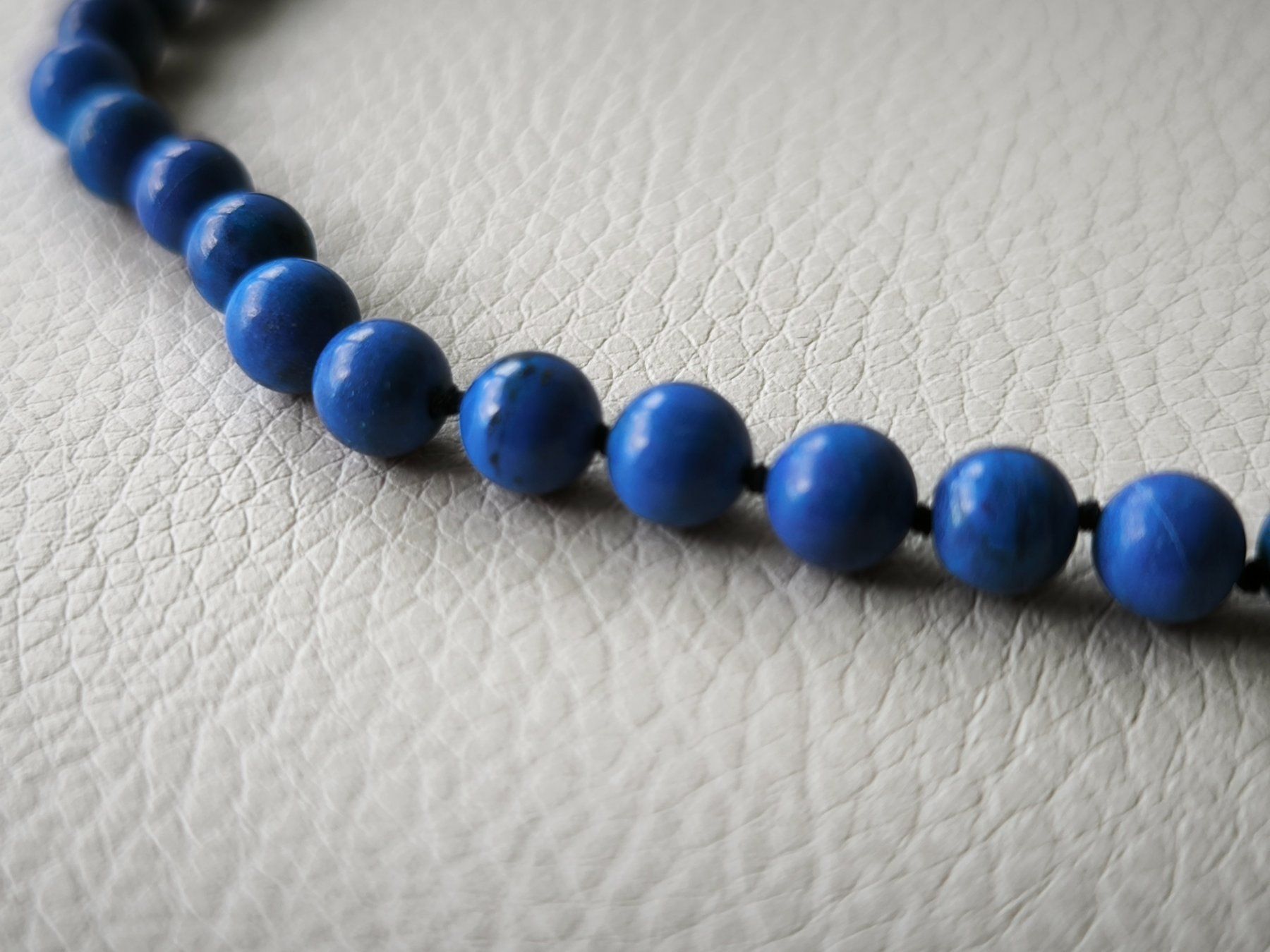 Catenine: Lapis Halskette geknüpft – Nuovo (secondo la descrizione) da Miège venduto da gitarro68 1