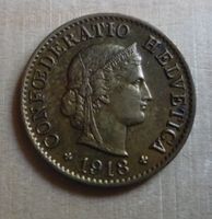 2 x 5 Rappen 1918, ss, ME