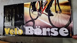 robuste Werbe-Blache ,"Velobörse" 2m  x 1m ,für ihren Anlass