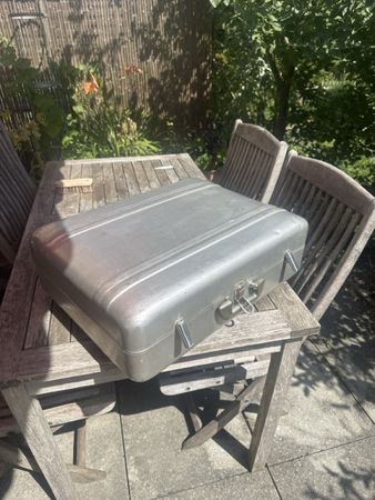 Vintage Koffer Aluminium retro guter Zustand 55cm