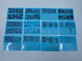 12 tollen Bögen Wassertransfer Nagelaufkleber  No4