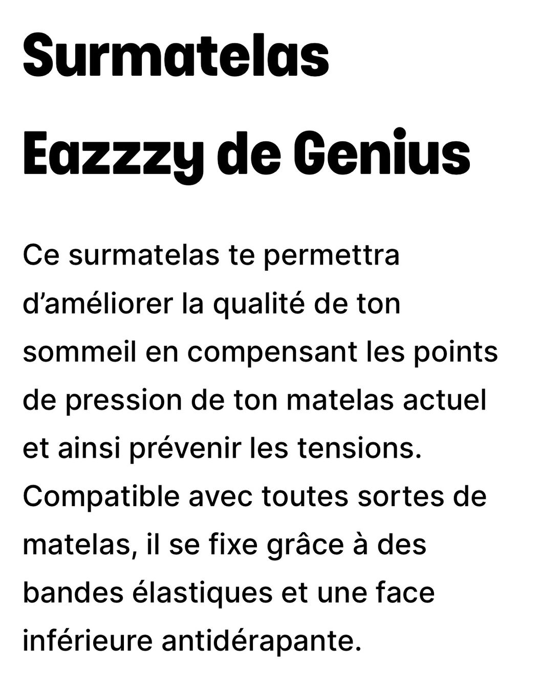 Materassi: Surmatelas 160x200cm NEUF Genius Eazzzy Classic – Nuovo e nell'imballaggio originale da Delémont venduto da Ma_LoU.01 2