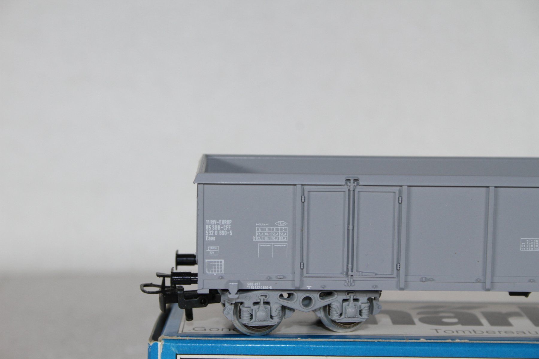Märklin Modellini di ferrovie: Märklin 4689 SBB Eaos Hochbordwagen – Usato da Triesen venduto da cor_62ts 1