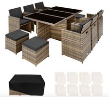 Aluminium Rattan Sitzgruppe New York - Gratis Versand
