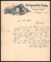 Rechnung Wyla 1897, Frau Hotz-Kägi, Soh