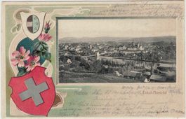 AG 126 Prägedruck Wappen AARAU Totalansicht Rasierklingen-o