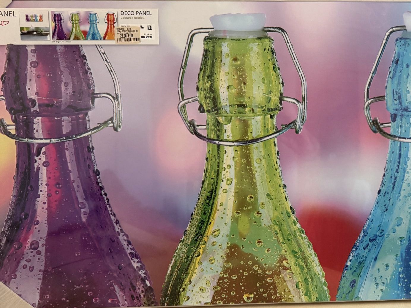 Foto & Immagini: Bild Deco Panel  Coloured Bottles – Nuovo e nell'imballaggio originale da Fällanden venduto da Roli12