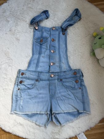 Salopette Short en Jean Délavé - Look Estival Tendance