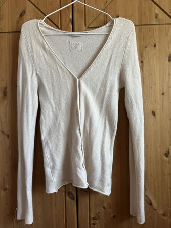 Cashmere Cardigan Wollweiss Gr. S