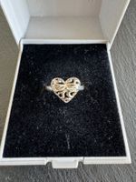 925 Silberring Herz filigran RG54 neu