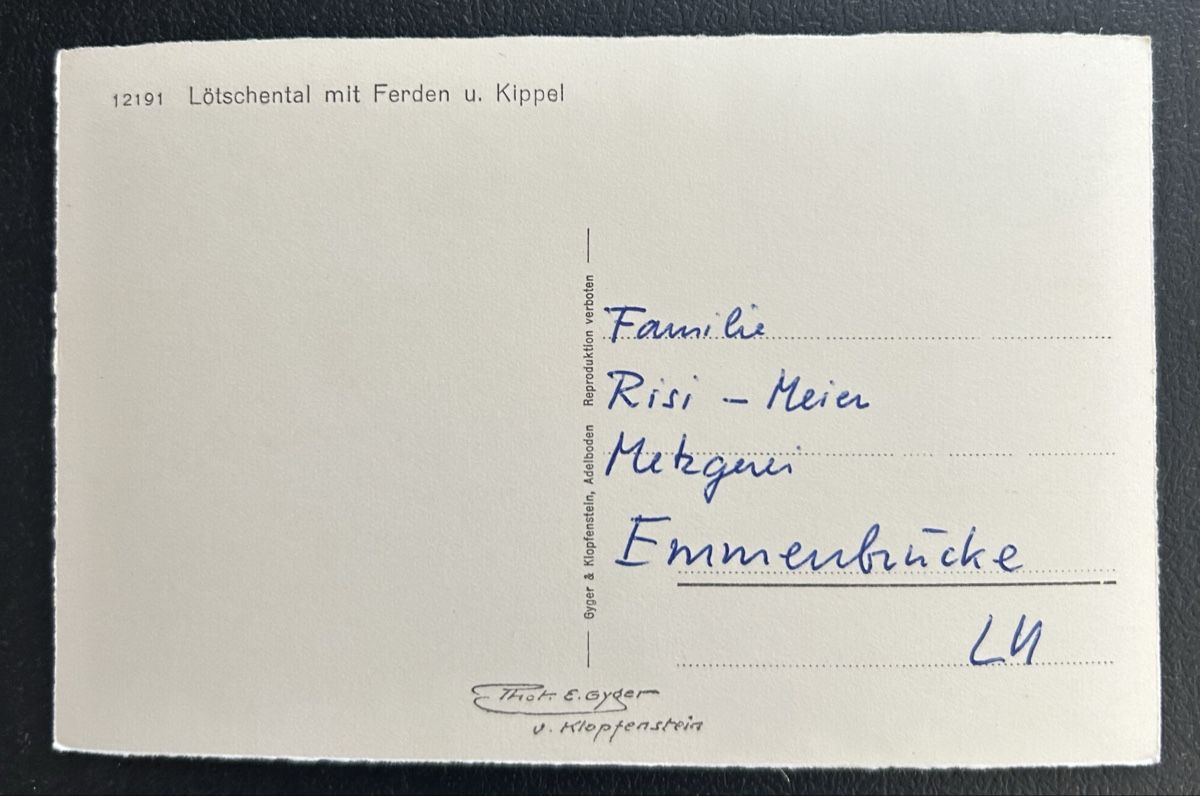 Cartoline postali: Ferden im Lötschental  – Usato da Horw venduto da Tellbub 1