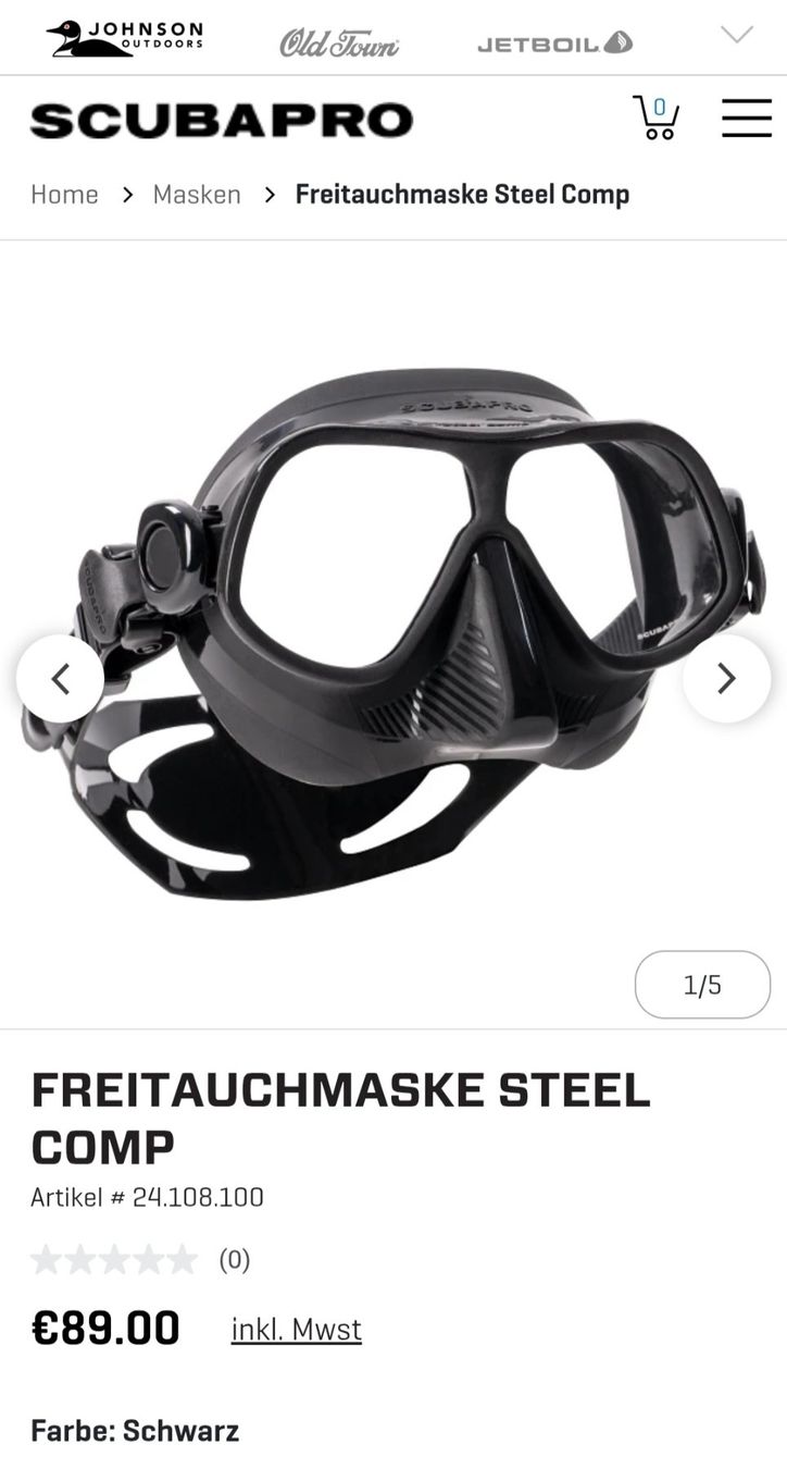 Maschere: Scubapro Freitauch Maske – Usato da Arboldswil venduto da Ve1774 3