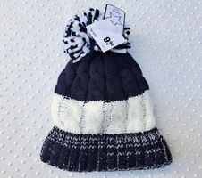 NEU! Warme Mütze Kinder mit Bommel 5-8 Jahre
